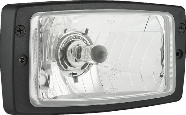 Reflektor przedni halogenowy, prostokątny 12/24V H4, W5W 184x102 mm Kramp LA80157