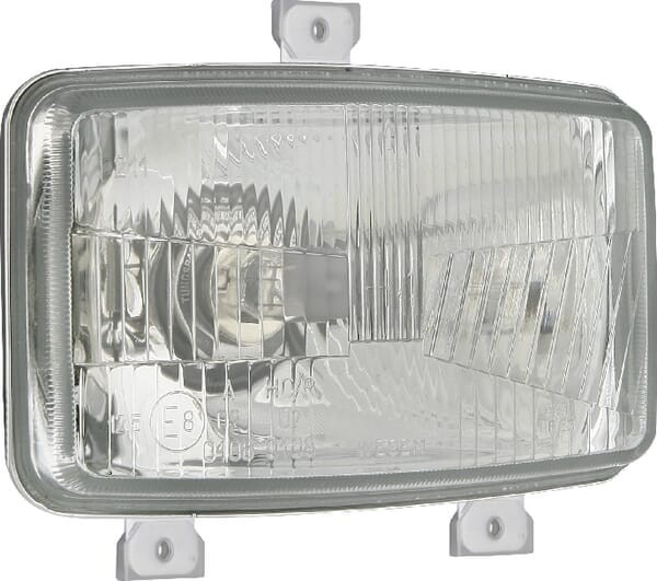 Reflektor przedni halogenowy, prostokątny 12/24V H4, T4W 156x93 mm Kramp LA80159
