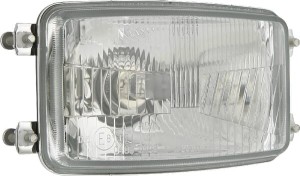 Reflektor przedni halogenowy, prostokątny 12/24V H4, T4W 156x93 mm Kramp LA80160