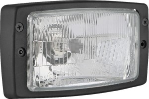 Reflektor przedni halogenowy, prostokątny 12/24V H4 184x102 mm Kramp LA80161
