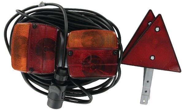 Zestaw lamp, tylnych na magnes z trójkątem odblaskowym 12m LA91230