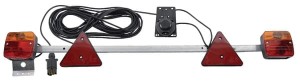 Zestaw lamp na belce, 1000-1600mm z trójkątem odblaskowym 12m LA91270GP