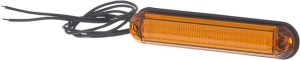 Lampa obrysowa LED, 0.7/1.5W prostokątna 12/24V pomarańczowa 6 LED Kramp LA103161