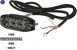 Lampa ostrzegawcza LED, prostokątna, 10/30V niebieska, 82x30x9 mm 3 diody LED Kramp LA20073B