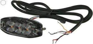 Lampa ostrzegawcza LED, prostokątna, 10/30V biała, 82x30x9 mm 3 LED Kramp LA20073W