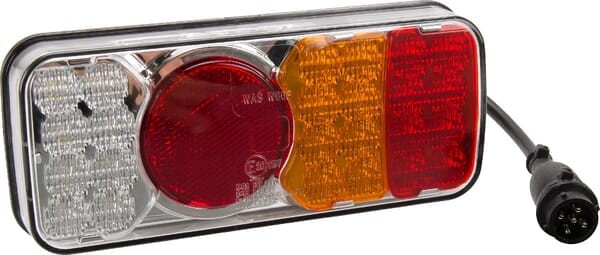 Lampa tylna zespolona LED, prawa prostokątna 12/24V 5-pinowa Kramp LA40032