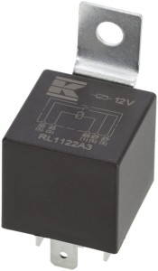 Miniprzekaźnik 12V, podwójne zestyki przełączane, 2x20A, z uchwytem RL1122A3