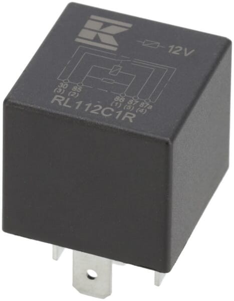 Miniprzekaźnik 12V, przełączanie, 30A/40A, z rezystorem, bez uchwytu RL112C1R