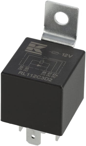 Miniprzekaźnik 12V, przełączanie, 30A/40A, dioda, z uchwytem RL112C3D2