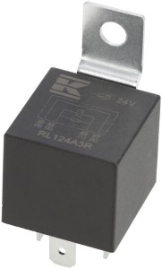 Miniprzekaźnik 24V, normalnie otwarty, 20A, z rezystorem, z uchwytem RL124A3R