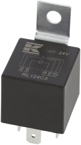 Miniprzekaźnik 24V, przełączanie, 30A/40A, z uchwytem RL124C3