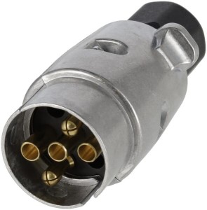 Wtyczka przyczepy 5-biegunowa, aluminiowa, 12V zaciski śrubowe TR00008KR