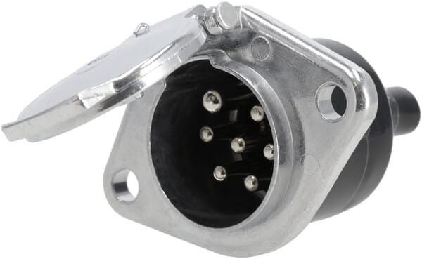 Gniazdo przyczepy 7-pin aluminiowe 24V przyłącze przewodu skręcane TR00011KR