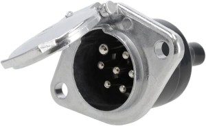 Gniazdo przyczepy 7-pin aluminiowe 24V przyłącze przewodu skręcane TR00011KR