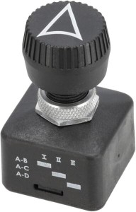 Przełącznik obrotowy, on-on-on, 12-24V przyłącze przewodów płaskie 6.3 mm SW10015KR