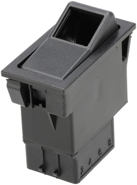 Przełącznik kołyskowy, I-0, on-off, 12/24V 2-pin podświetlenie funkcyjne z żarówką SW10018KR