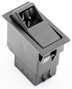Przełącznik kołyskowy, II-0-I, on-off-on, 12/24V 5-pin podświetlenie funkcyjne z żarówką SW10027KR