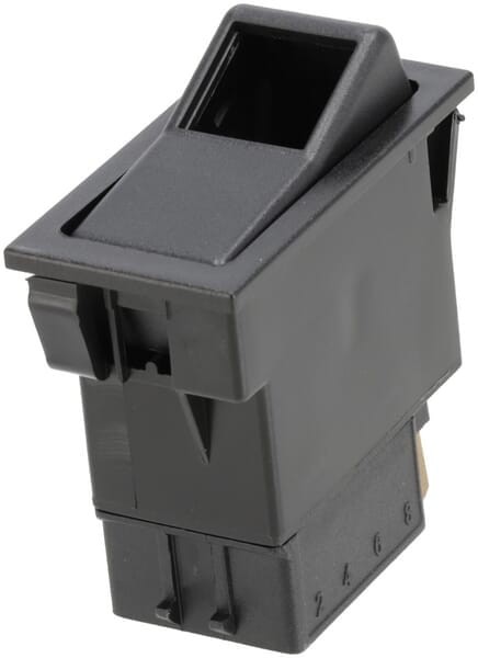 Przełącznik kołyskowy, I-0, on-off, 24V 9-pin podświetlenie funkcyjne z żarówką SW10028KR