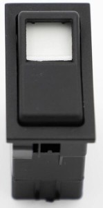 Przełącznik kołyskowy, II+I-0, off-on-on, 12/24V 7-pin podświetlany z żarówką SW10030KR