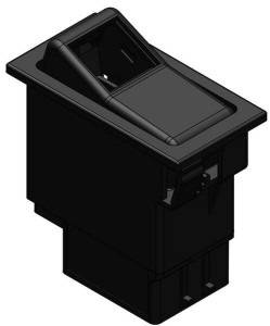 Przełącznik kołyskowy, II+I-0, off-on-on, 12/24V 5-pin podświetlenie funkcyjne z żarówką SW10033KR