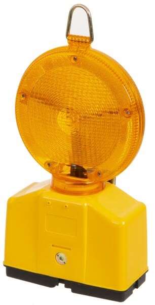 Lampa budowlana ostrzegawcza halogenowa, okrągła, żółta Ø 180 mm WB11055