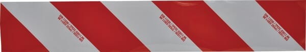 Naklejka do tablicy ostrzegawczej, biało-czerwona, 846 x 141 mm WB50072