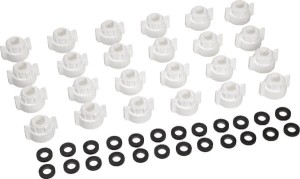 Pokrywka dyszy, bagnet, SW11L, biały, z uszczelką, 25 szt., Arag 40290702P025