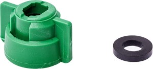 Pokrywka dyszy, bagnet, SW10/8, zielony, z uszczelką, 25 szt., Geoline 8253078P025