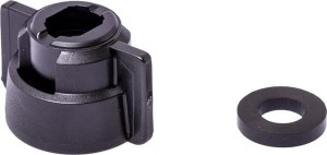 Pokrywka dyszy, bagnet, SW10/8, czarny, z uszczelką, 25 szt., Geoline 8253080P025