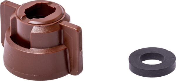 Pokrywka dyszy, bagnet, SW10/8, brązowy, z uszczelką, 25 szt., Geoline 8253083P025