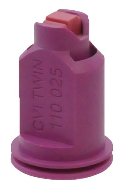 Rozpylacz eżektorowy dwustrumieniowy CVI TWIN 110° 025 różowy ceramiczny Albuz CVITWIN110025