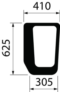 Szyba przednia, dolna, CNH 5096592