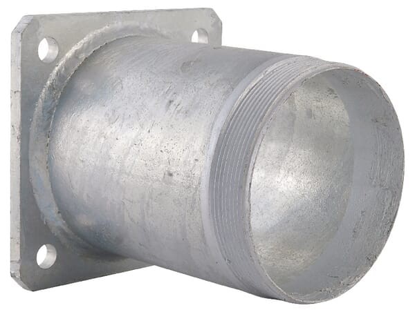 Króciec tylny kołnierzowy, z gwintem zew, Ø 110 mm KGF 4", 4 otwory 53107509110021