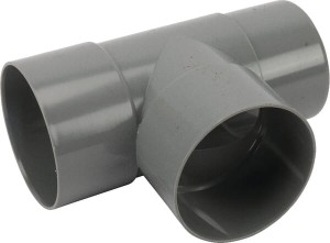 Trójnik PCW 80 mm szary HWA380801G