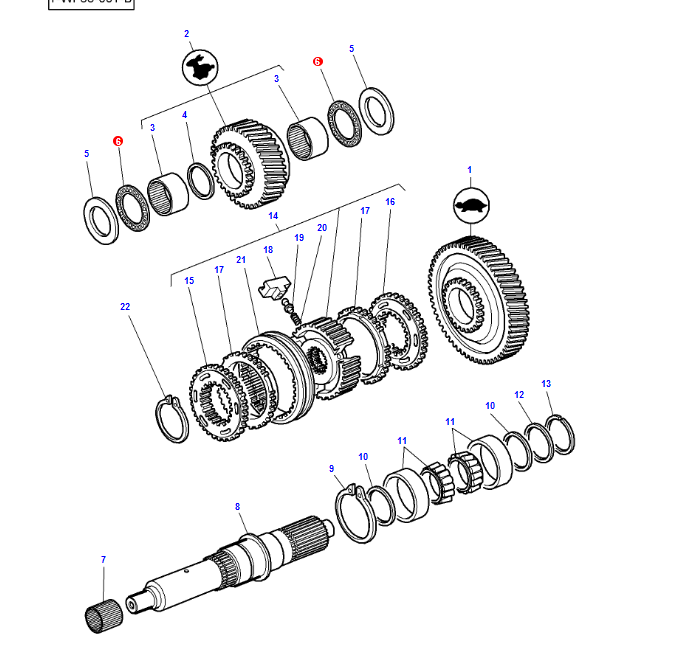 Łożysko złożenia igiełkowe wzdłużne AK4060 3790263M1