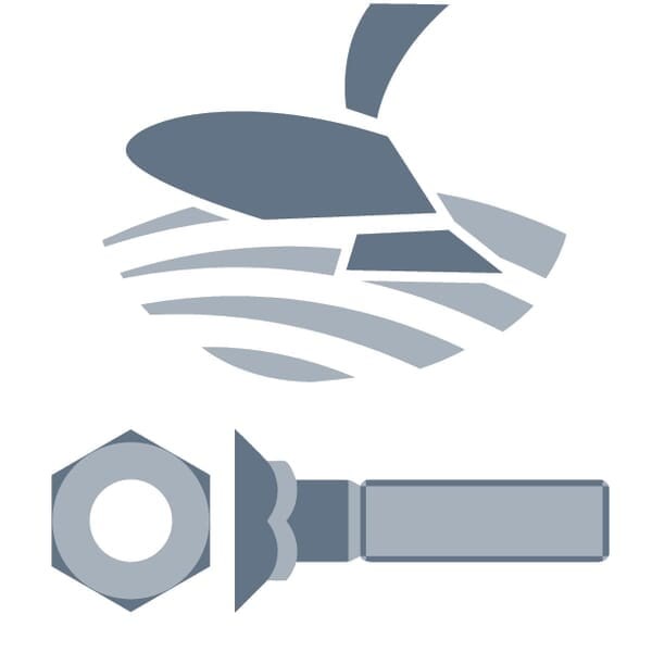 Zestaw śrub 1 szt. M20x50 mm 1-noskowa + nakrętka TB10440