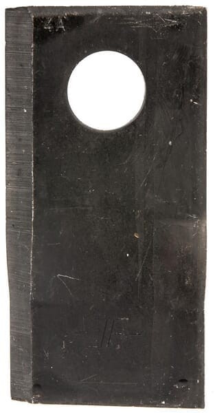 Nożyk kosiarki rotacyjnej prawy 97x48x4 mm otwór Ø 19 mm okrągły pasuje do Kongskilde JF/Stoll 8113800024