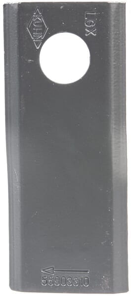 Nożyk kosiarki rotacyjnej prawy 107x45x4 mm otwór Ø 18.25 mm okrągły pasuje do Kuhn 25 szt. 55903310