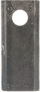 Nożyk kosiarki rotacyjnej lewy/prawy 107x45x4.3 mm otwór Ø 18 mm okrągły pasuje do Kuhn 55921600