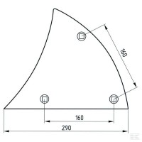 Pierś odkładni, lewa B2K Lemken 3451001 | poltechparts.pl