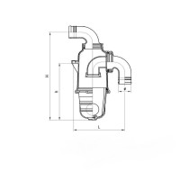 Szklana obudowa syfonu do połączenia ba… | poltechparts.pl