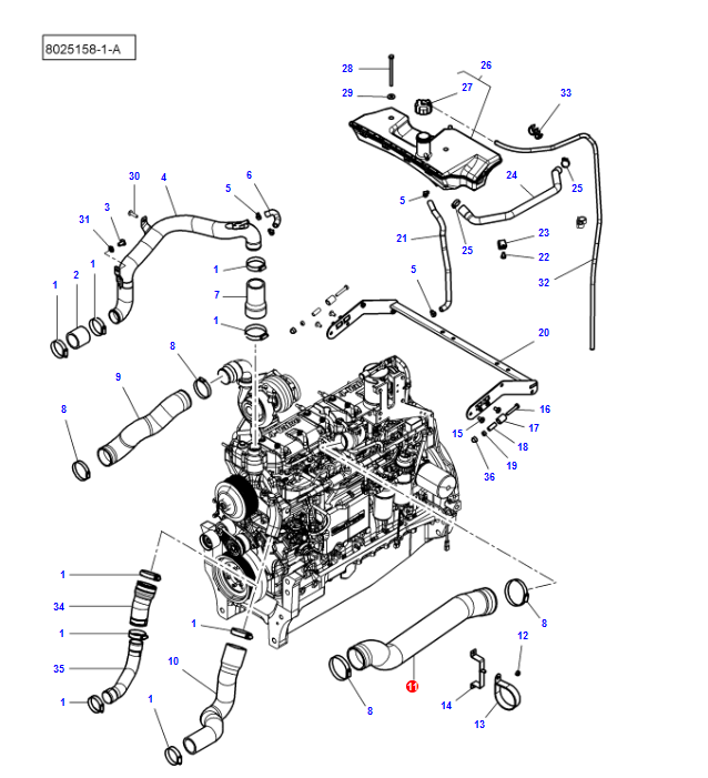 Przewód gumowy 4354487M4 - 4354487M4 - Sklep rolniczy PoltechParts