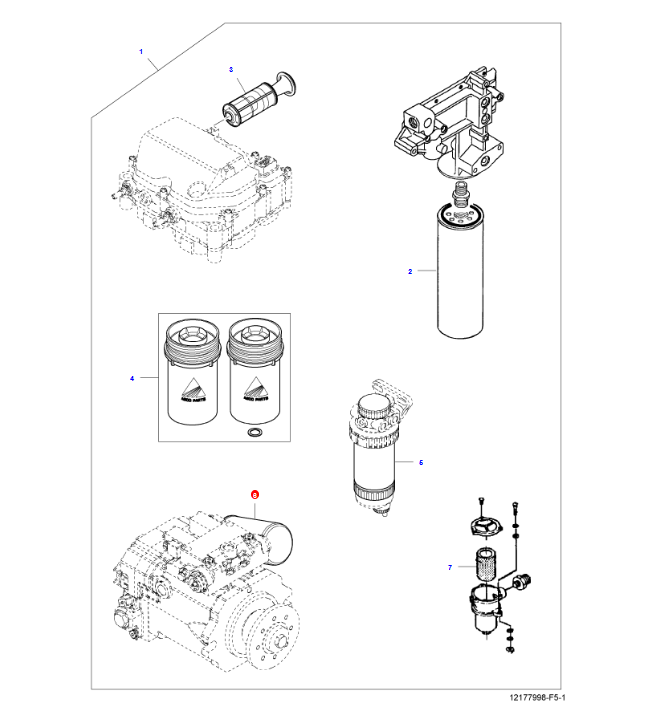 Filtr oleju hydrauliki puszkowy D45161301