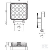 Lampa robocza LED, 25W 3040 lm światło ro… | poltechparts.pl