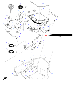 Przewód elastyczny układu chłodzenia ładowarki Massey 3973555M1	