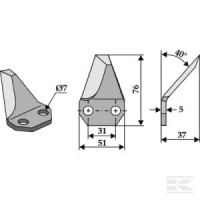 Nóż paszowozu Sgariboldi | poltechparts.pl