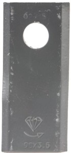 Nożyk kosiarki rotacyjnej lewy 98x45x3.5 mm otwór Ø 16.50 mm okrągły pasuje do Morra 25 szt. 40490006KR