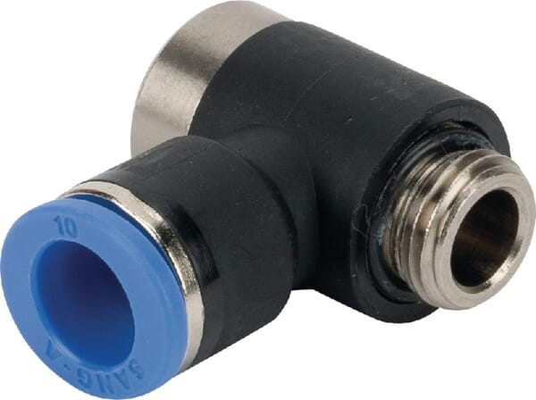 Złącze wtykowe kątowe, 10 mm gwint zew. 1/4" Kramp BCS1014PB