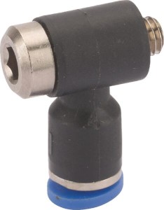 Złącze wtykowe kątowe, 6 mm gwint zew. 1/8" Kramp BCS618PB