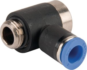 Złącze wtykowe kątowe, 8 mm gwint zew. 1/4" Kramp BCS814PB